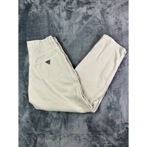 Vintage Guess USA American Tradition Jeans 31x29 Beige Straight‎ Fit 90s